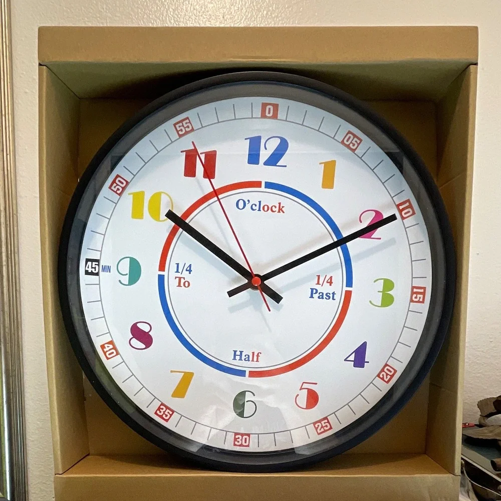 Clock kids learning teach children how to tell time